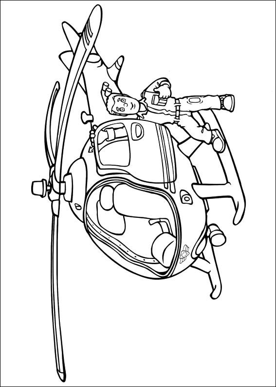 Plansa de colorat cu Pompieri 43 38